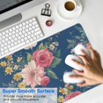 thumbnail image 4 of Long Mouse Pads for Desk,Pioneer Flower Floral Print Pattern Desk Mats on Top Of Desks, Desk Mouse Pad Extra Large with 3mm Non-Slip Base and Stitched Edge for Gaming,Office,Work,Home 31.5"x11.8", 4 of 6