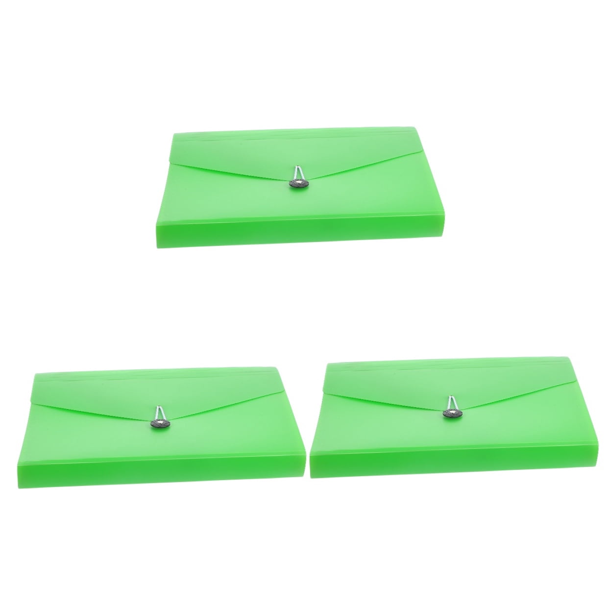 unbranded 3pcs Accordion File Folder Office File Organizer Strap Fastener File Storage Folder File Accordion Organizer