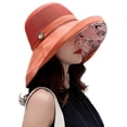 thumbnail image 2 of Women Mesh Sun Hats Summer Beach UV Protection UPF Packable Foldable Travel Wide Brim Chin Strap Hot Pink, 2 of 4