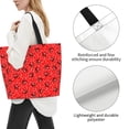 thumbnail image 3 of Fotbe Red Ladybugs On White Dotted Bolsa Tote Estética de Lona con Estampado para Mujer - Bolsa Reutilizable de Hombro Casual para Vacaciones, Compras, Trabajo y Gimnasio, 3 of 8