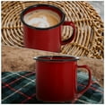 thumbnail image 2 of CIMAXIC Simple Vintage Enamel Mugs Assorted Color Comfortable Handle for Home 15Pcs, 2 of 8