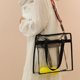 thumbnail image 4 of Bolsos De Hombro De Cuerpo Cruzado De Pvc Transparente Bolso De Compras Transparente Con 2 Correas De Hombro De Moda Ajustables Y Bolsillo Con Cremallera Cateissary AP008097-02, 4 of 6