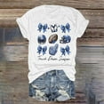 thumbnail image 2 of TSADFHJI Hauts de Noël Élégants pour Femmes Plus T-Shirt Décontracté Imprimé Rugby Col Rond Coupe Ample Manches Courtes S Blanc, 2 of 3