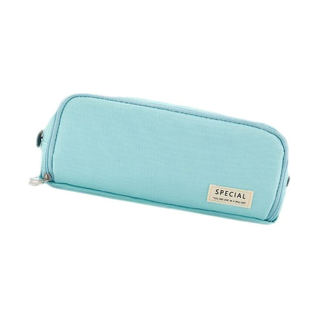 Estuche para lápices, organizador de papelería compacto y liviano, estuche para bolígrafos, estuche para lápices para niños, niñas, adolescentes, escu Azul