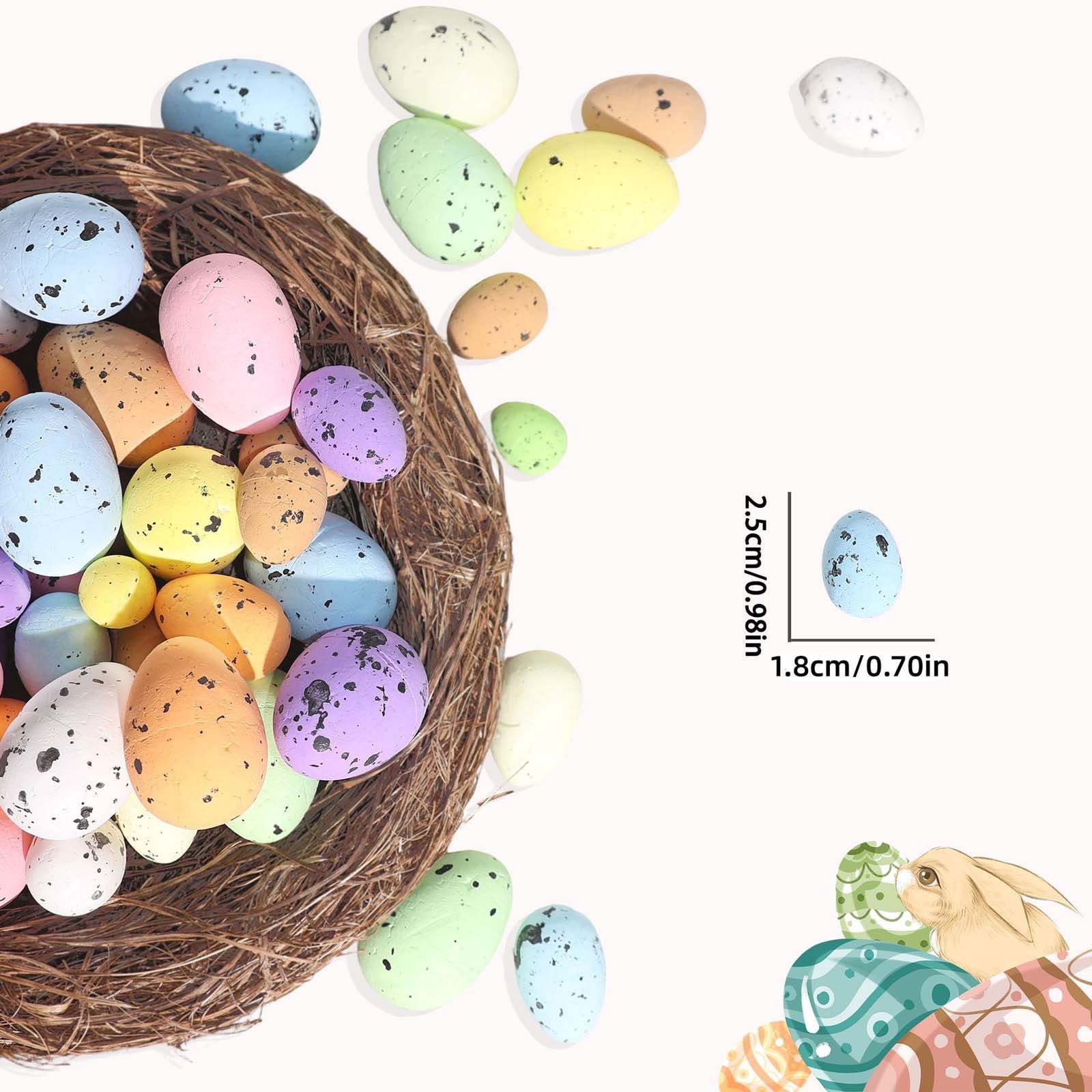 HCBY Easter Eggs Decorations, 500Pcs Speckled Multicolor Plastic Eggs, Perfect for Easter Basket Fillers Table Setting, Bulk Eggs for Party Favors Hunt DIY Crafts