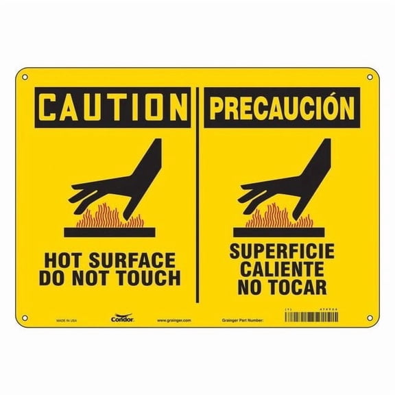 Condor Safety Sign,10 inx14 in,Aluminum 474Y24