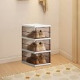 thumbnail image 6 of YIKA Thickened Plastic Shoe Storage Box Organizer Stackable Foldable Installation-Free Shoe Rack Shoe Cabinet with Lid Drop Front Door for Closet Entryway Under Bed Sneaker Organizers and Storage, 6 of 6