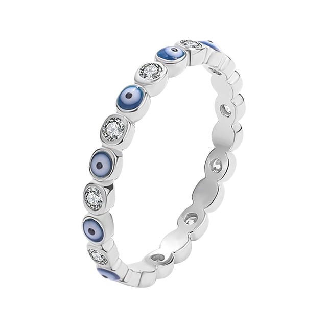 Xihbxyly Anillo de Circón, Joya con Diseño de Corazón y Ojo, Aleación Hipoalergénica, Accesorio Personal de Moda, Regalo de Cumpleaños, Regalo de San Valentín, Estilo Único.