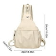 thumbnail image 3 of Large Capacity Crossbody Sling Backpack,Versatile Chest Shoulder Bag,Lightweight Canvas Messenger Bag,Multi-Pocket Travel Daypack,Durable Unisex Crossbody Bag, 3 of 6