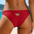 thumbnail image 7 of Rotm Full Coverage Swim Bottoms Women Standard Strappy Bikini Bottoms Full Coverage Bathing Suit Cutout Swim Low Rise Swimsuit Bottom Red,XL, 7 of 7