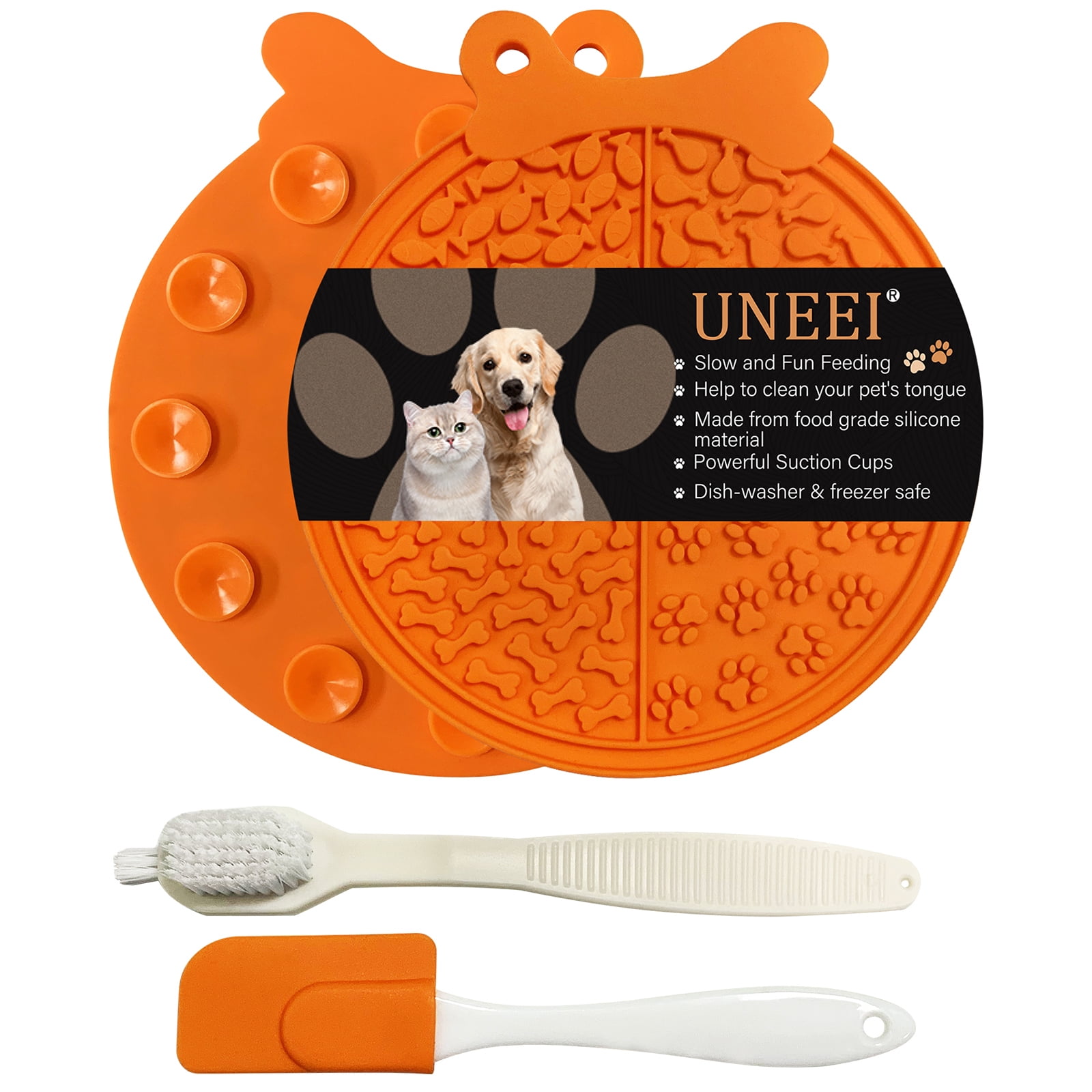 AMITOFO Lick Mat for Dogs 1 Pack Slow Feeder Dog Bowls with Suction