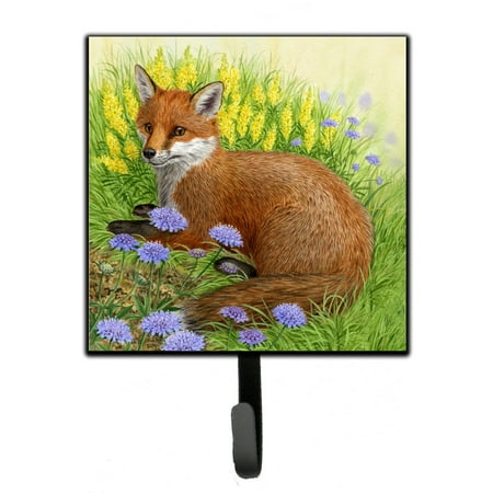 

Carolines Treasures ASAD0788SH4 Fox in Flowers by Sarah Adams Leash or Key Holder 7Hx4.25W multicolor