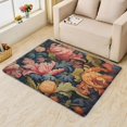 thumbnail image 2 of Red Lily Area Rug 4x5, Colorful Flower Rugs for Bedroom Living Room, Lily Carpet, Machine Washable Rug, Non Slip soft Low Pile Rugs Home Decor, Tropical Leaves, 2 of 7
