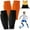 Black Orange, variant on SQDWYGUO Shin Defender Shin Guards - 2 Set Soccer Shin Guards Shin Pads, Kids Shin Guards Sleeves Guards Soccer, with Honeycomb Pads, for Soccer Kids Youth Adult,Green Blue,L(age 14 )