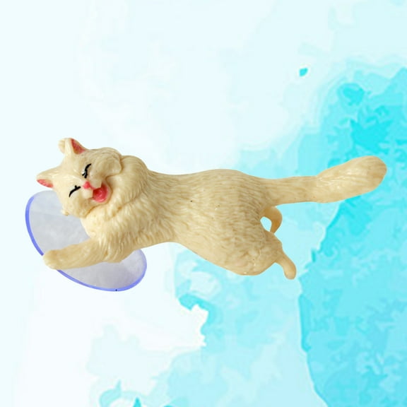 WHAMVOX Creative Cartoon Cat Phone Sucker for Most Devices Light Yellow Resin 3.15 Inches