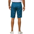 thumbnail image 3 of Lars Amadeus Plaid Shorts for Men's Father's Day Gift Flat Front Houndstooth Print Chino Shorts, 3 of 5