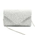thumbnail image 1 of Bolso de mano elegante de encaje floral para mujer, ideal para fiestas, graduaciones y bodas., 1 of 8