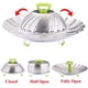 thumbnail image 2 of Cesta de vapor para verduras, cesta de vapor plegable de acero inoxidable para cocinar pescado y marisco, ampliable para adaptarse a ollas de varios tamaños (5,1" a 9" 7,1" a 11") Adepaton WMXL-156-1, 2 of 8