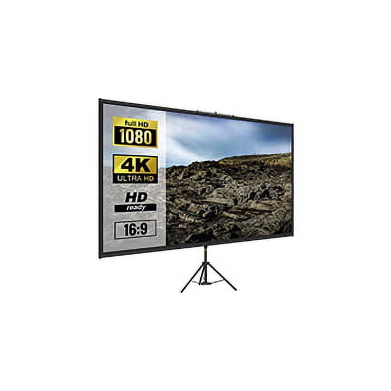 VEVOR Tripod Projector Screen with Stand 80 inch 4K HD 16:9 Home
