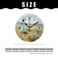 thumbnail image 2 of 14 Inch Wall Clock Battery Operated Silent Clock Decorative for Office, Kitchen, Outdoor, Living Room，Flower Women Field Graceful Drawing, 2 of 4