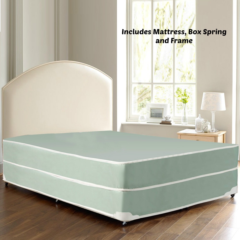Continental Sleep, Waterproof Vinyl Innerspring Mattress and 8" Box