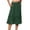 Army Green, variant on Womens Skirt Fashion Women‘s Solid Color Casual High Waist Tiered Skirts With Pockets Midi Skirt Army Green L