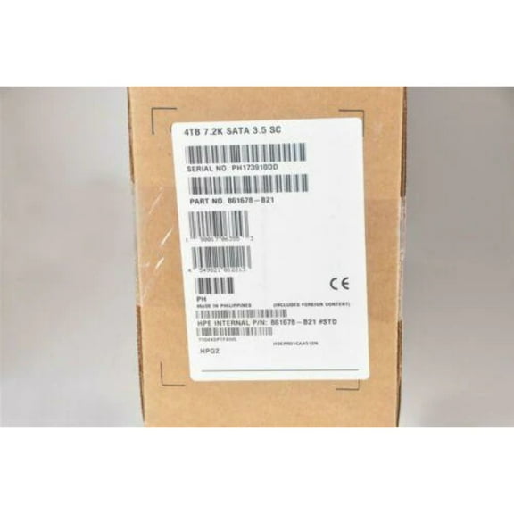 861678-B21 862127-001 HPE 4TB 7.2K 6G 3.5 SATA HDD FOR DL20 DL60 DL80 G9 190017063553 Disco