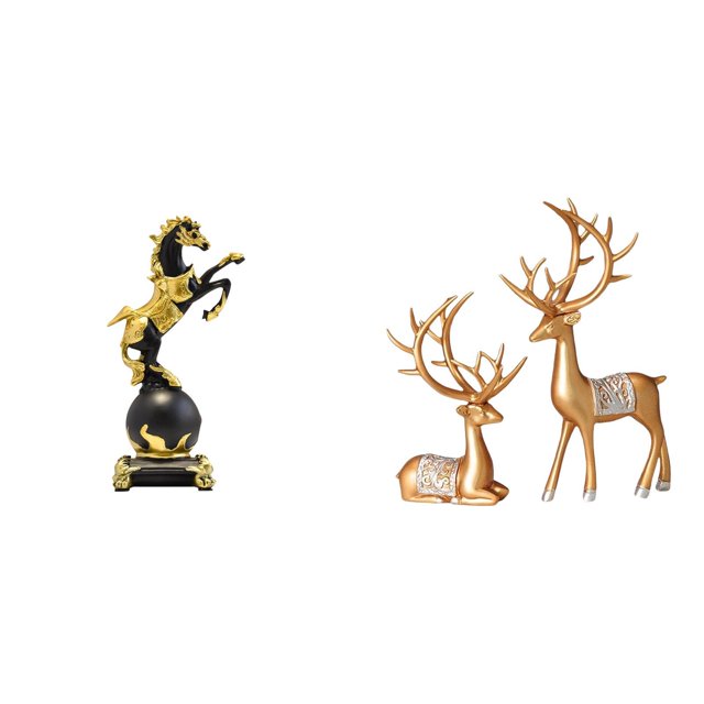 Estatuas De Reno De Estilo Europeo, Estatuilla De Caballo, Colección De Estatuas Modernas, Escultura De Animal Para Dormitorio, Centro De Mesa, Sala De Estar, Escritorio