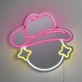 thumbnail image 2 of Merkury Innovations USB-Powered 13" LED Cowgirl Neon Mirror, 2 of 5