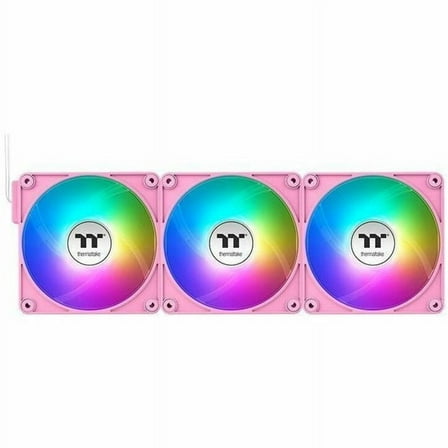 Thermaltake CT140 EX Reverse ARGB Sync PC Cooling Fan Bubble Pink (3-Fan Pack), 3 Pack