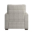 thumbnail image 5 of Weston Home Svolvar Modern Fabric Upholstered Square Arm Accent Chair, White/Gray Herringbone Pattern Fabric, 5 of 7