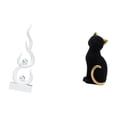 thumbnail image 5 of CarpNettore Abstract Cat Fire Statue Resin Flame Figurine Decorative Collectible Desktop Ornament Modern Animal Sculpture Craft for Patio Office Entrance Bookshelf Living Room Bedroom Friend Gift, 5 of 8