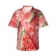 thumbnail image 1 of Balery Refreshing Watermelon Slices Camisas hawaianas de manga corta para hombre, camisas playeras de corte holgado, camisas de vacaciones con botones,Large, 1 of 7