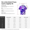 thumbnail image 5 of Kdxio Men's Hawaiian Shirt for Men Short Sleeve Shirt Swirl Print Blue Purple1 Summer Casual Holiday Beach Button Down T-Shirts, 5 of 5
