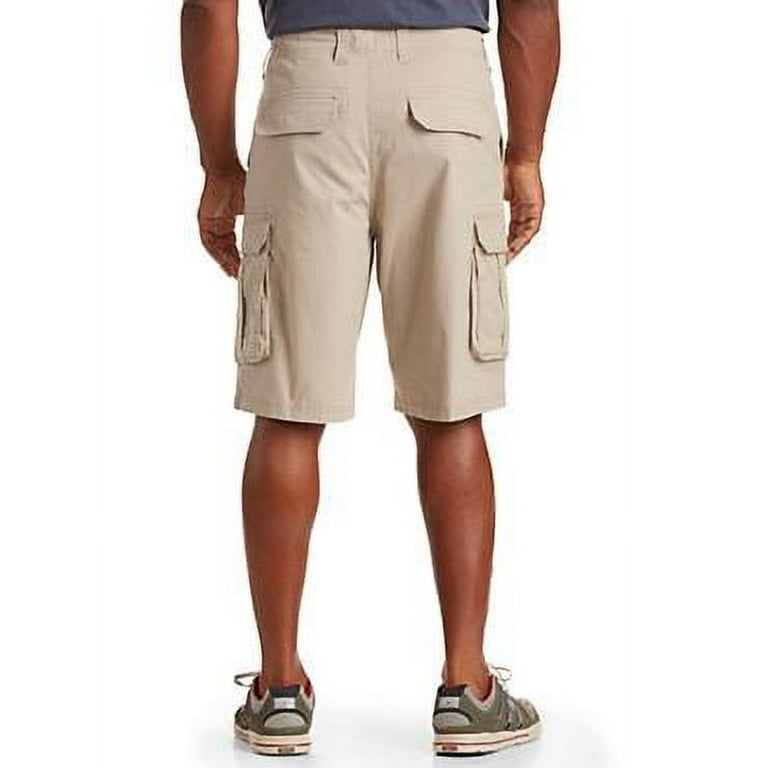 True Nation Stretch Ripstop Cargo Shorts - Men's Big and Tall Khaki 54, Green