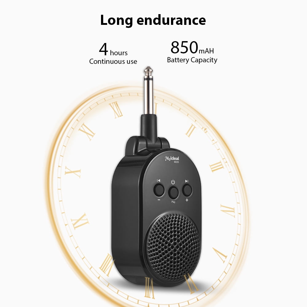 5W Guitar Amp BT Portable Plug-in Speaker for All Electric Guitars Wind Instruments Practice Amplifier Type-C Rechargeable 270 Degrees Rotatable Plug and Play