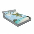 thumbnail image 3 of Ambesonne Colorful Fitted Sheet & Pillow Sham Set, Exotic Maldives Sea, Twinxl, Multicolor, 3 of 3