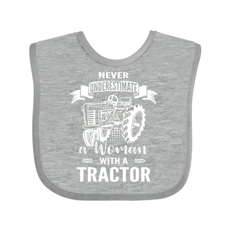 

Inktastic Tractor Woman Gift Baby Girl Bib