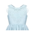 thumbnail image 6 of Sunny Fashion Flower Girls Dress Blue Lace A-Line Sleeveless Elegant Wedding Party Special Event 12 Years, 6 of 7