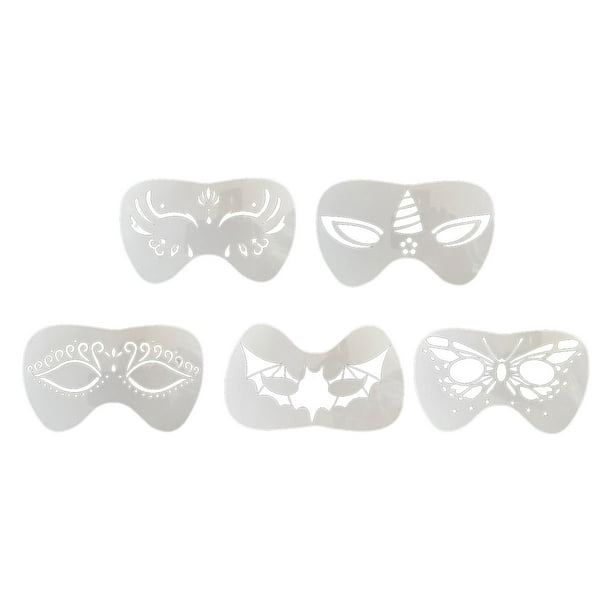 Juego de plantillas de pintura facial para niños, material premium, ligero, suministros para fiestas DIY Irregular