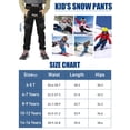 thumbnail image 2 of liyiyiyia Kids Boys Ski Pants Fleece Lined Hiking Snow Softshell Pants Girls Waterproof Elastic Waist Warm Insulated Trousers Black 10-12 Years, 2 of 7