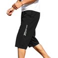 thumbnail image 6 of Xdegoge Mens Workout Capri Shorts Below Knee Length Elastic Waist Drawstring with Zipper Pockets Quick Dry Lightweight Athletic Running Gym Training Activewear, 6 of 7