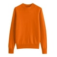 thumbnail image 5 of ibuvkizy Sweaters for Women Spring Women's Sweater Cardigan V-neck Long Sleeve Plus Oversize Women's Cardigan Knitted Outer Orange,XL, 5 of 7