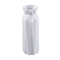 thumbnail image 2 of Nordic Style Geometric Lines Texture Flower Vase /Oval  Wide Opening  Imitation Ceramic Plastic Flower Pot for Home Decor, 2 of 8