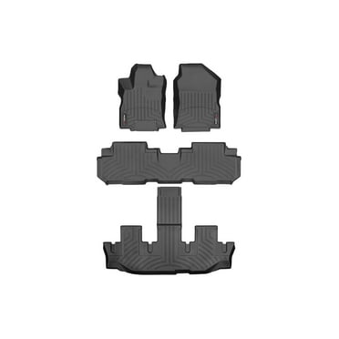 WeatherTech Custom Fit FloorLiners compatible with 2019-2025 Subaru Ascent - Complete Set (1st, 2nd, & 3rd Row), Black