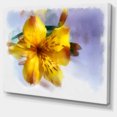 thumbnail image 2 of Lys Jaune Dessiné à la Main - Impression d'Art Floral sur Toile, 2 of 3