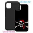 thumbnail image 2 of DistinctInk Custom SKIN / DECAL compatible with OtterBox Symmetry for iPhone 11 (6.1" Screen) - Black Red Pirate Flag, 2 of 5