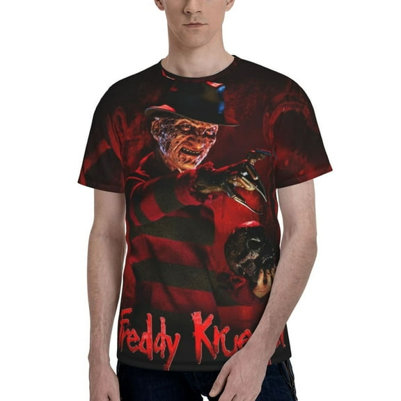 Freddy Krueger Men's T Shirt Summer Casual Fashion Unisex Short Sleeve Graphic Crew Neck Tees Tops