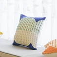 thumbnail image 5 of 16" Handwoven Cotton Throw Pillow Cover with Ribbed Line Dots and Wave Border, 5 of 7