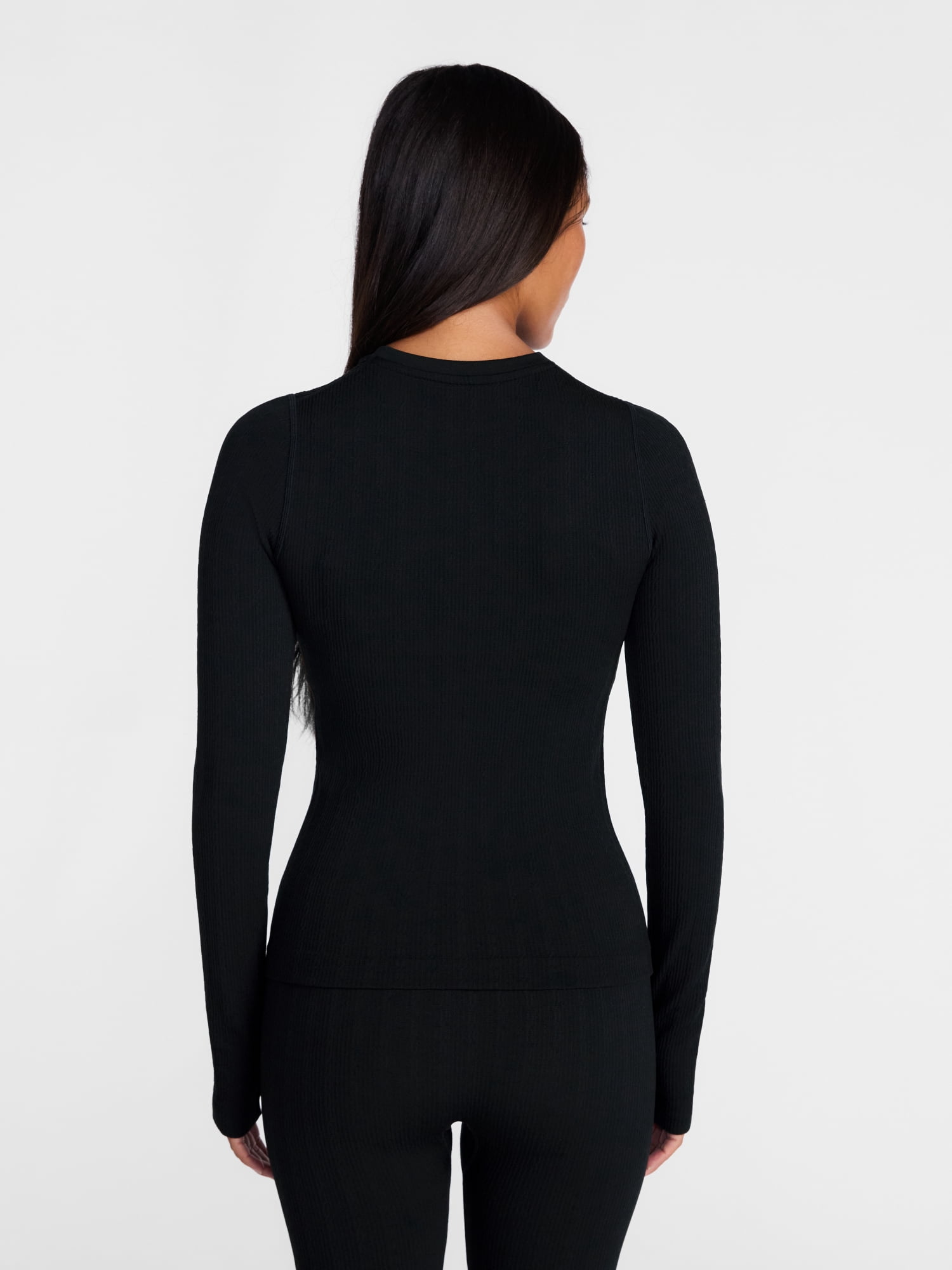 Ozark Trail Women’s Warmer Thermal Long Sleeve Seamless Fleece Top, Sizes XS-XXL